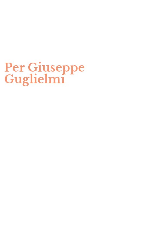 Per Giuseppe Guglielmi