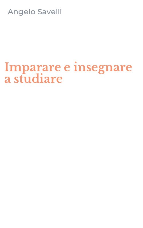 Imparare e insegnare a studiare