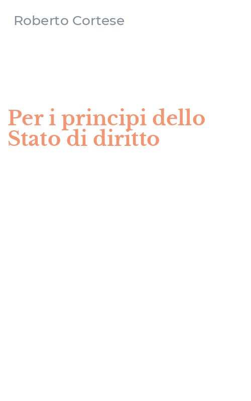 Per i principi dello Stato di diritto