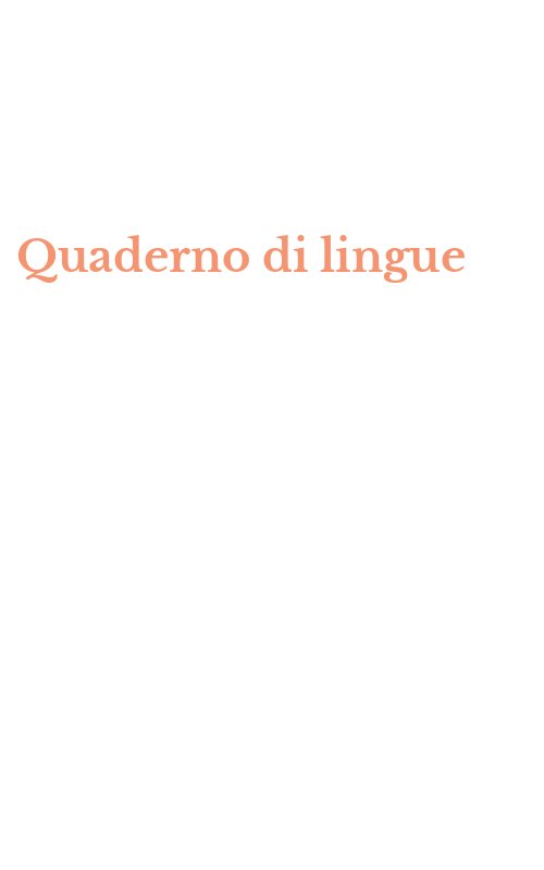 Quaderno di lingue