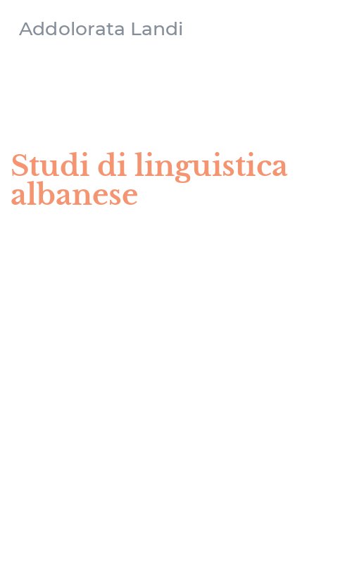 Studi di linguistica albanese