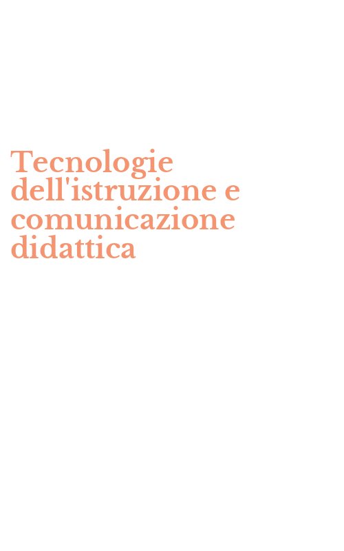 Tecnologie dell'istruzione e comunicazione didattica