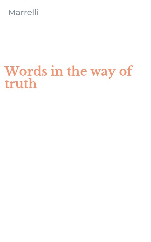 Words in the way of truth