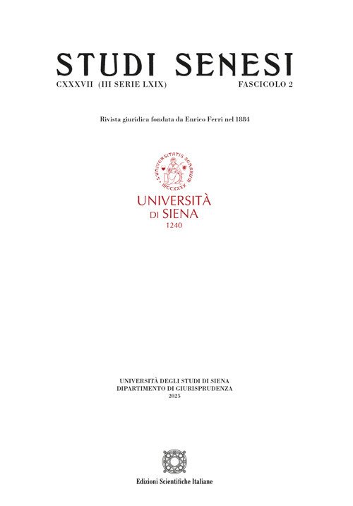 Studi senesi. Rivista giuridica