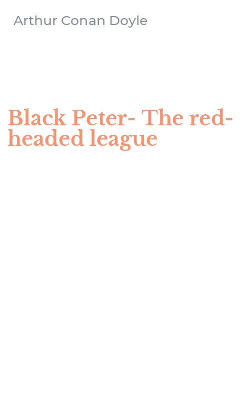 Black Peter-The red-headed league