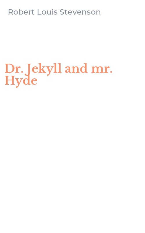 Dr. Jekyll and mr. Hyde