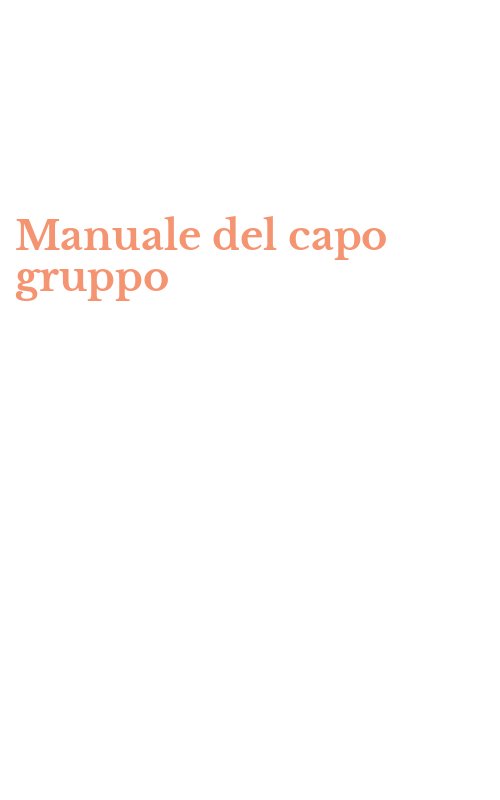 Manuale del capo gruppo