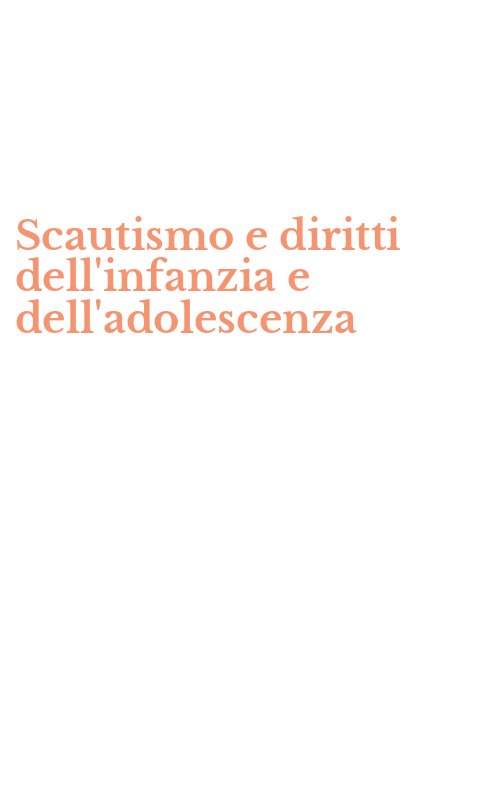 Scautismo e diritti dell'infanzia e dell'adolescenza