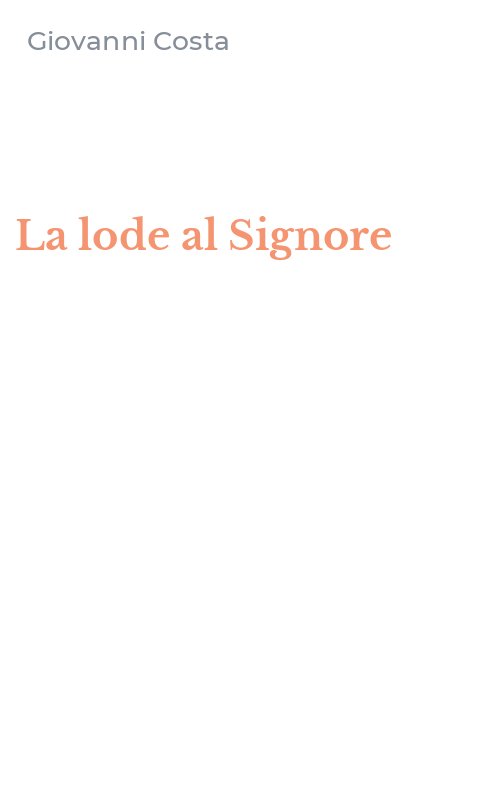 La lode al Signore