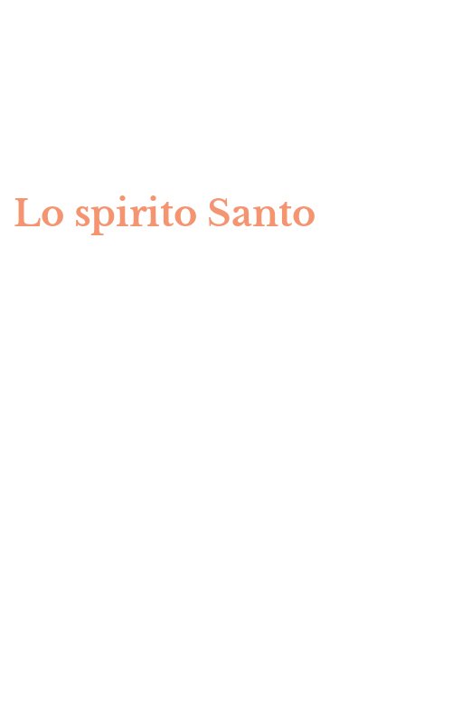 Lo spirito Santo