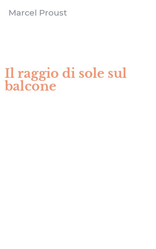 Il raggio di sole sul balcone