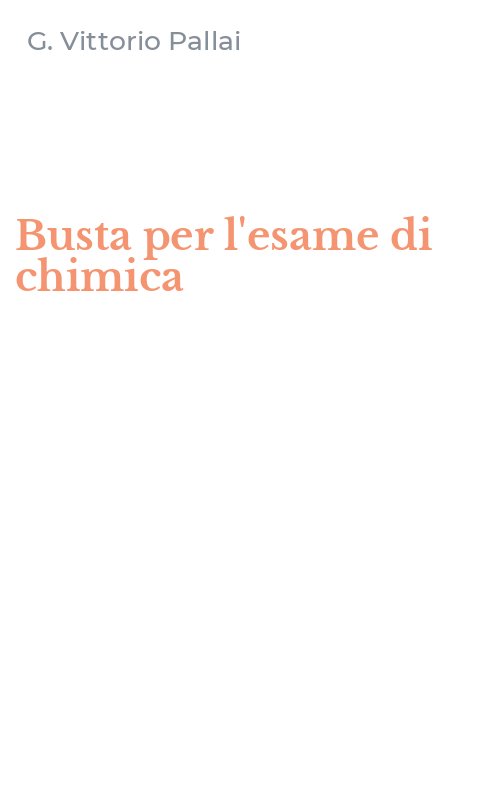 Busta per l'esame di chimica