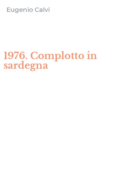 1976. Complotto in sardegna
