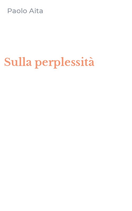 Sulla perplessità