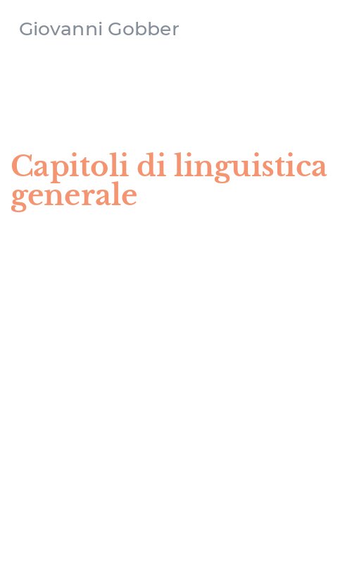 Capitoli di linguistica generale