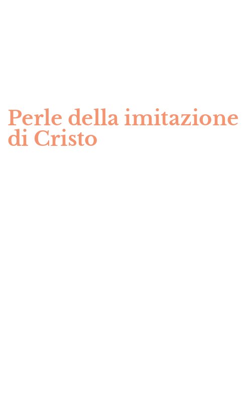 Perle della imitazione di Cristo