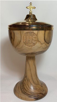 PISSIDE CON COPERCHIO SILVERPLATED E ULIVO