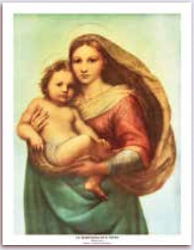 MADONNA DI S. SISTO POSTER TELATO 35X45 CM