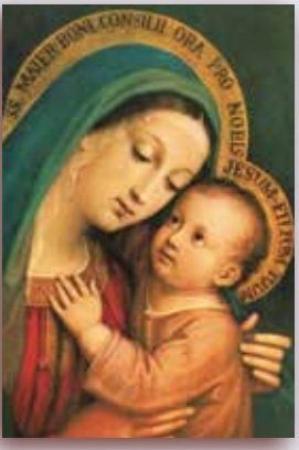 MADONNA DEL BUON CONSIGLIO BIGLIETTO 10X15
