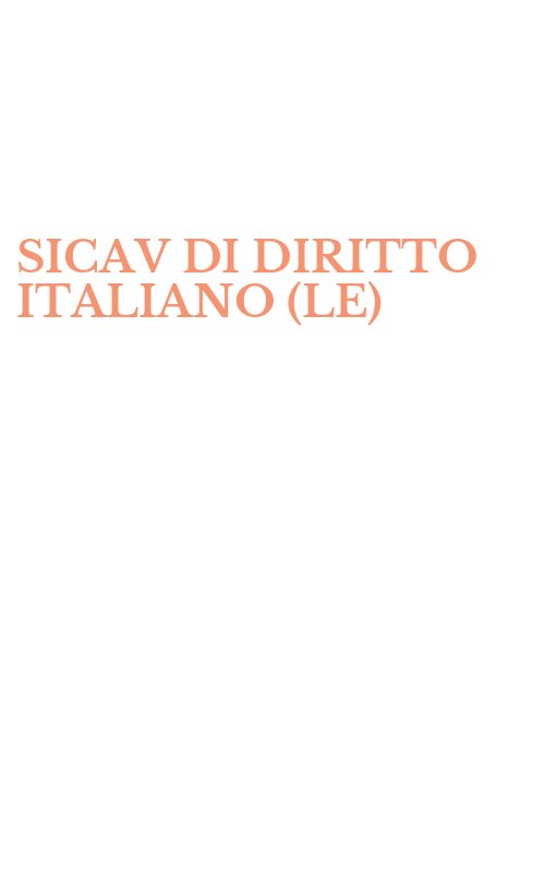SICAV DI DIRITTO ITALIANO (LE)