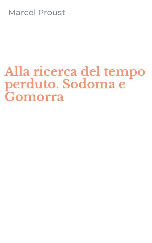 Alla ricerca del tempo perduto. Sodoma e Gomorra