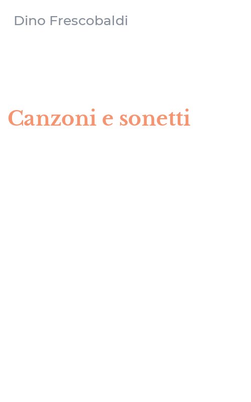 Canzoni e sonetti