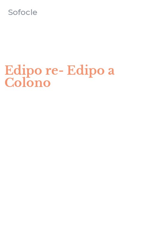 Edipo re-Edipo a Colono