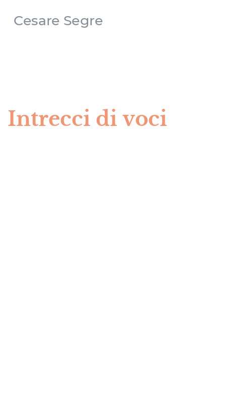 Intrecci di voci