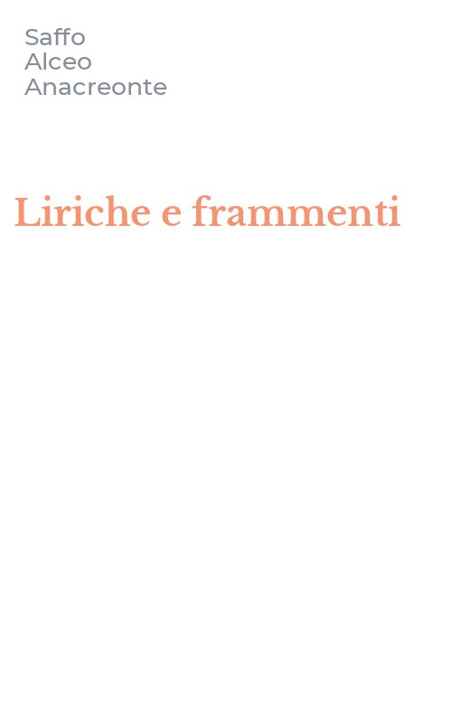 Liriche e frammenti