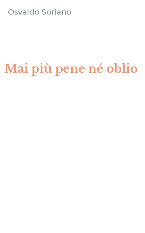Mai più pene né oblio