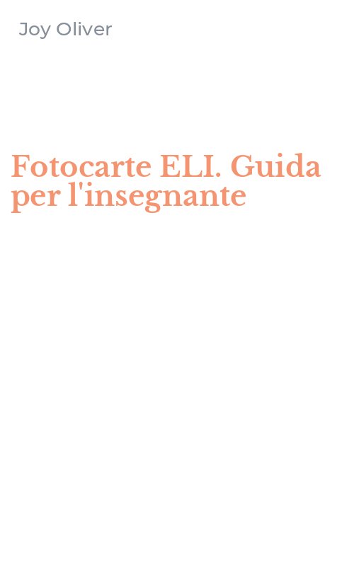 Fotocarte ELI. Guida per l'insegnante