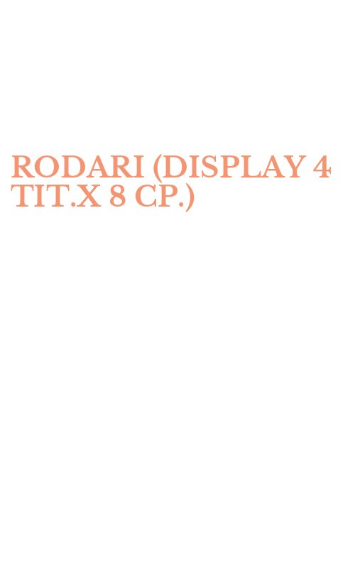 RODARI (DISPLAY 4 TIT.X 8 CP.)