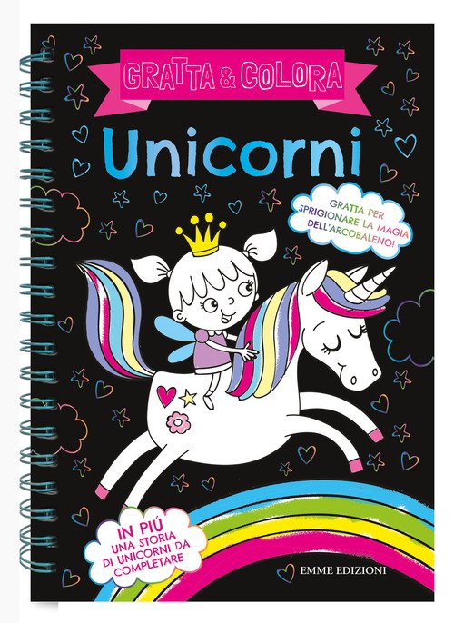 Unicorni. Gratta e colora