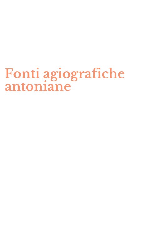 Fonti agiografiche antoniane