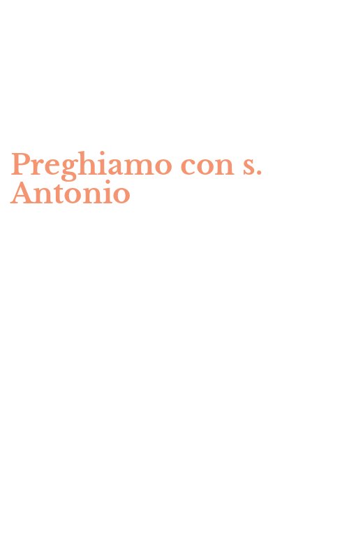 Preghiamo con s. Antonio