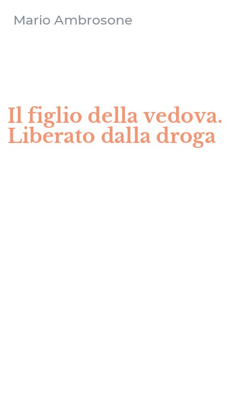 Il figlio della vedova. Liberato dalla droga