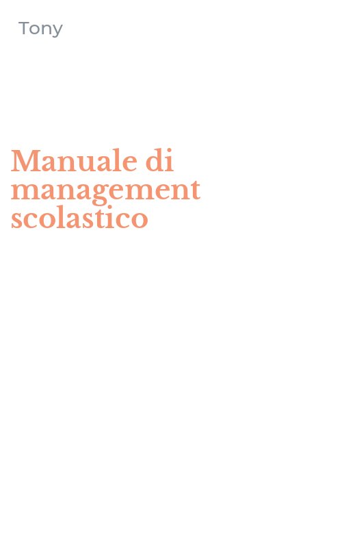 Manuale di management scolastico