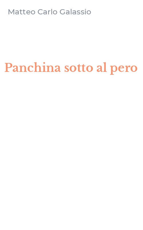 Panchina sotto al pero