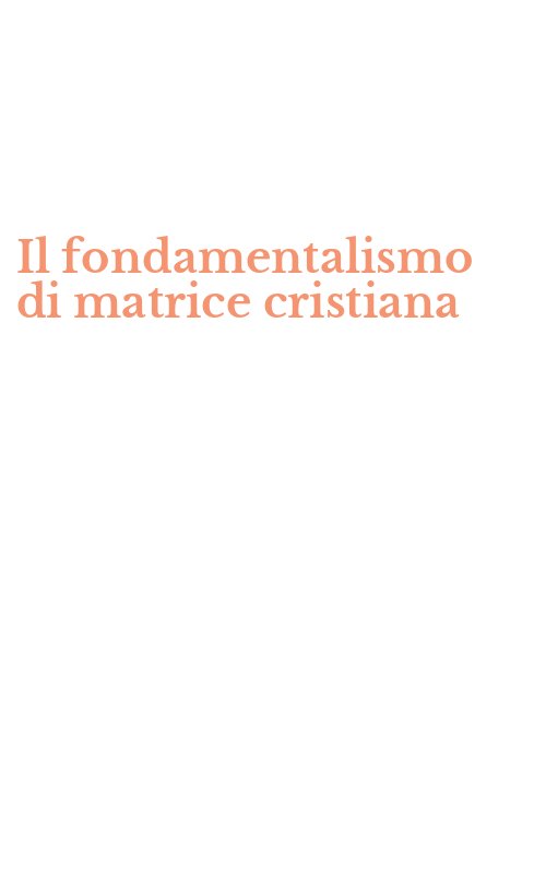 Il fondamentalismo di matrice cristiana