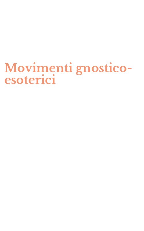 Movimenti gnostico-esoterici