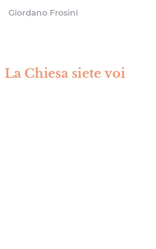 La Chiesa siete voi