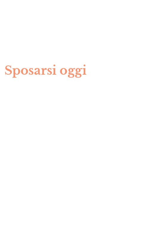 Sposarsi oggi