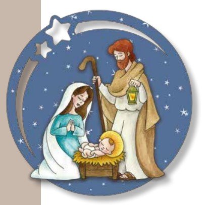 PRESEPE SFONDO BLU