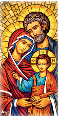 SACRA FAMIGLIA ICONA 6x12 cm