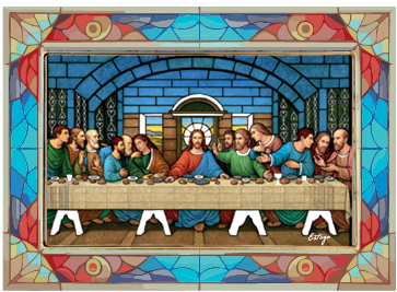 ULTIMA CENA VETRO 17x23.5 cm