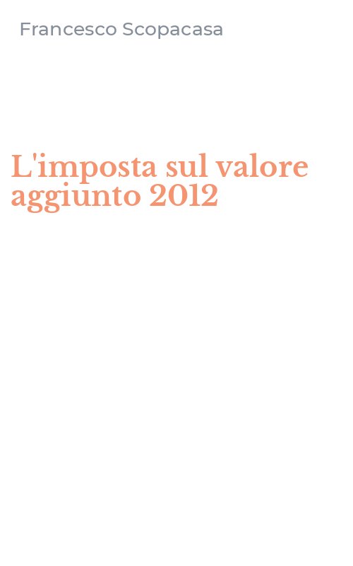 L'imposta sul valore aggiunto 2012
