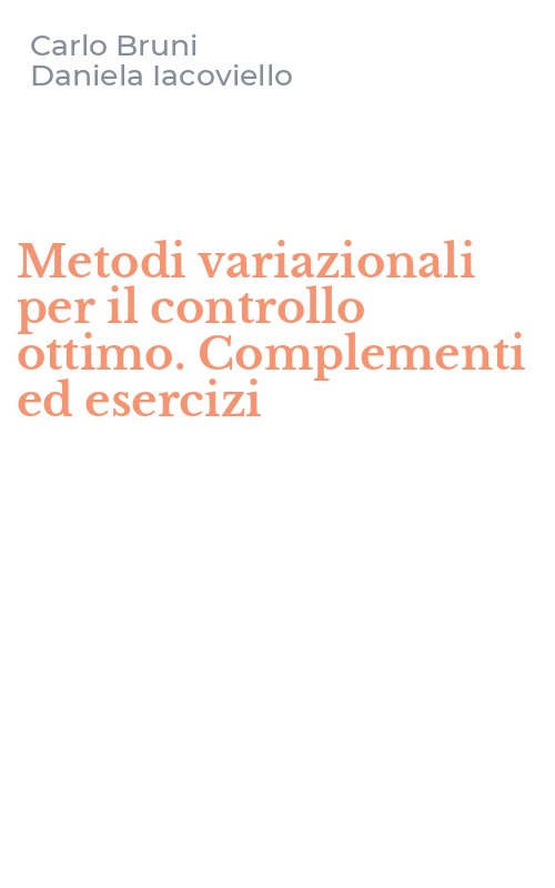 Metodi variazionali per il controllo ottimo. Complementi ed esercizi