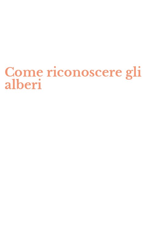 Come riconoscere gli alberi