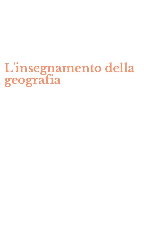 L'insegnamento della geografia