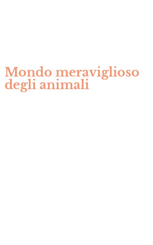Mondo meraviglioso degli animali